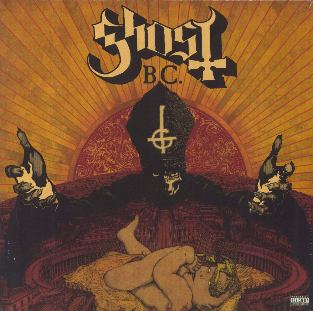 Ghost (Swedish) Infestissumam - Translucent Red UK vinyl LP album (LP record) 602537343737