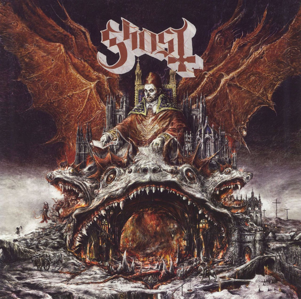 Ghost (Swedish) Prequelle - Clear Red Swirl UK vinyl LP album (LP record) 888072054851