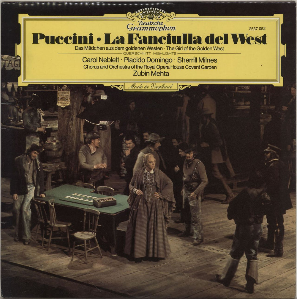 Giacomo Puccini La Fanciulla De West (Opera Highlights) UK vinyl LP album (LP record) 2537052