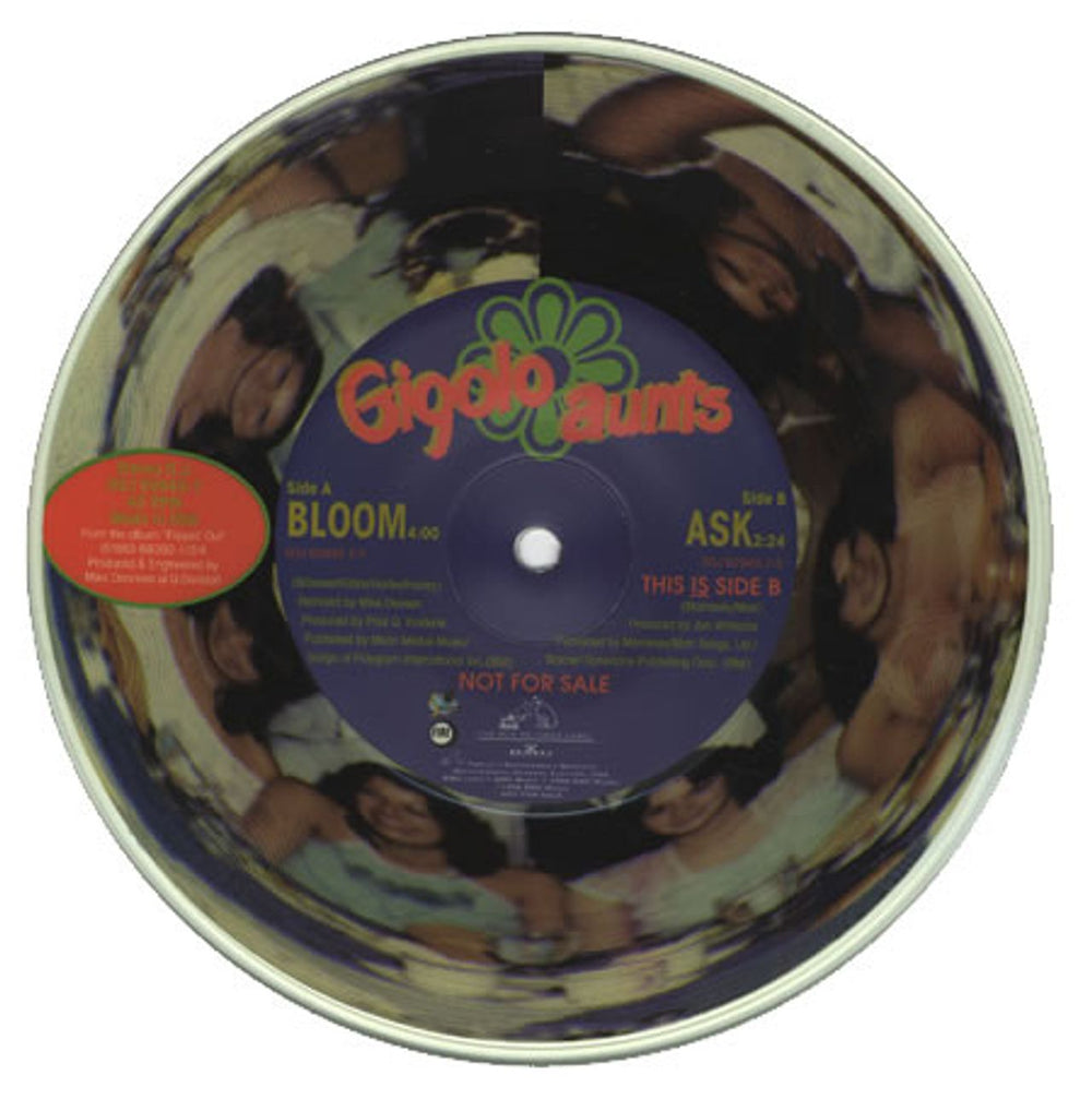 Gigolo Aunts Bloom US Promo 7" vinyl picture disc (7 inch picture disc single) RDJ62949-7