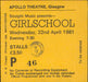 Girlschool Hit And Run + Ticket Stub UK tour programme