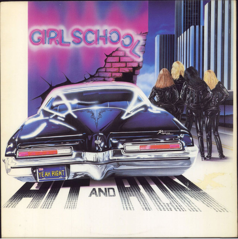 Girlschool Hit And Run US vinyl LP album (LP record) USE18