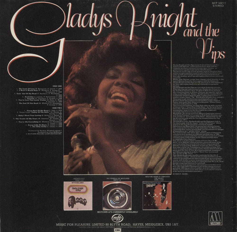 Gladys Knight & The Pips The Look Of Love UK vinyl LP album (LP record)