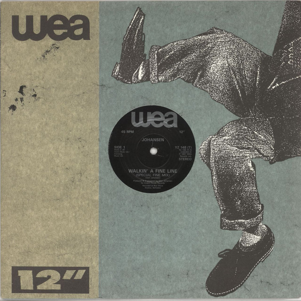 Glen Johansen Walkin' A Fine Line UK 12" vinyl single (12 inch record / Maxi-single) YZ148(T)