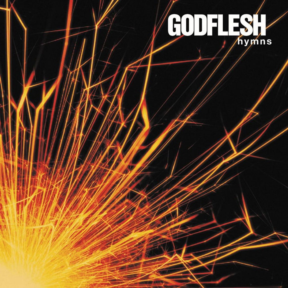 Godflesh Hymns - Silver & Black Marbled Vinyl UK 2-LP vinyl record set (Double LP Album) GA52LHY770831