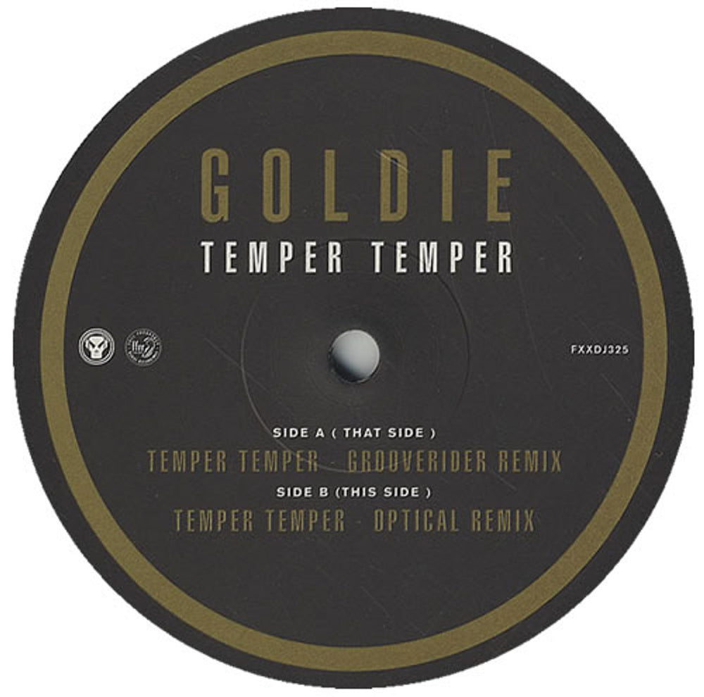 Goldie (90s) Temper Temper UK Promo 12" vinyl single (12 inch record / Maxi-single) FXXDJ325