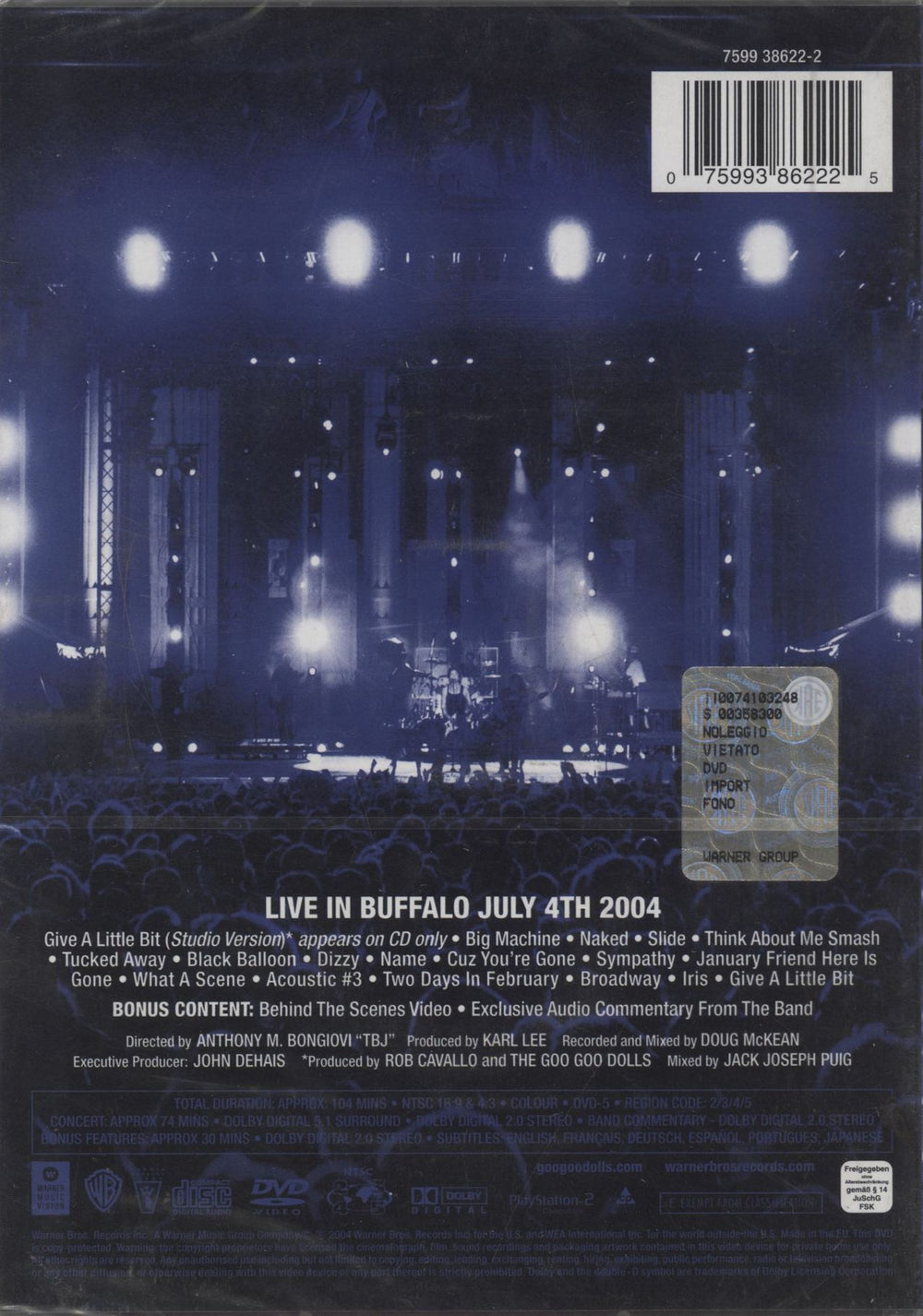Goo Goo Dolls Live In Buffalo July 4th 2004 - Sealed UK 2-disc CD/DVD set 075993862225