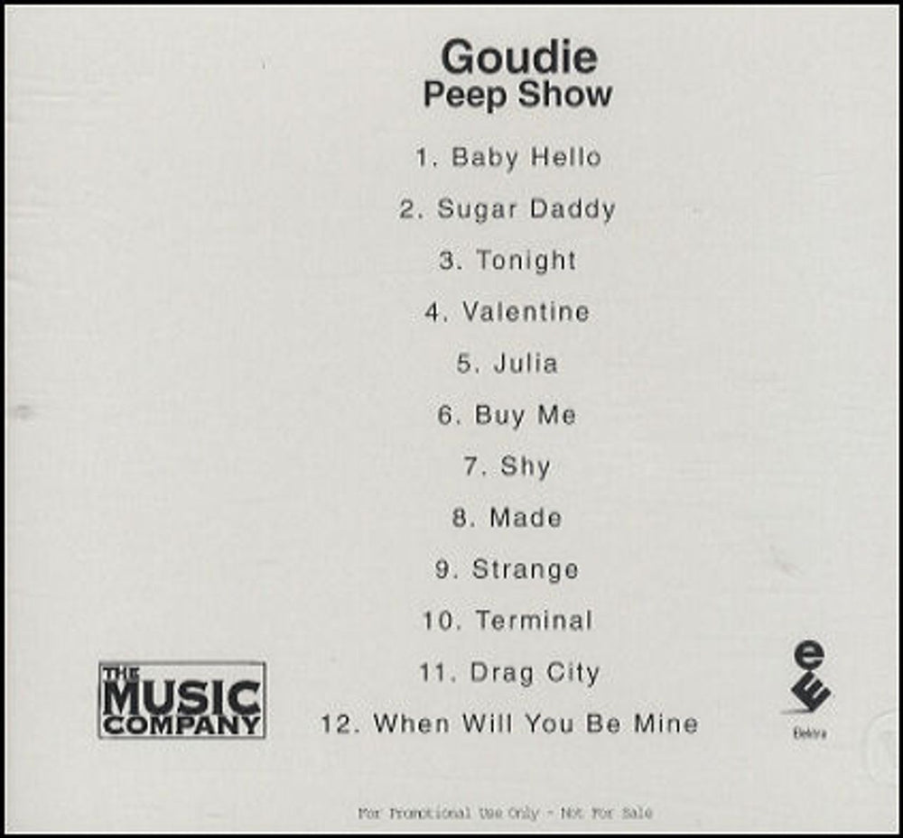Goudie Peep Show US Promo CD album (CDLP) 2A62367