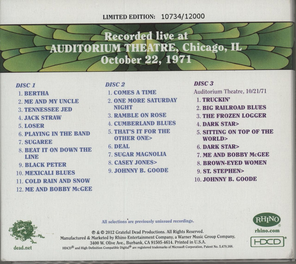 法人特価Grateful Dead　Dave\'s Picks Vol.22　3CD+1 洋楽
