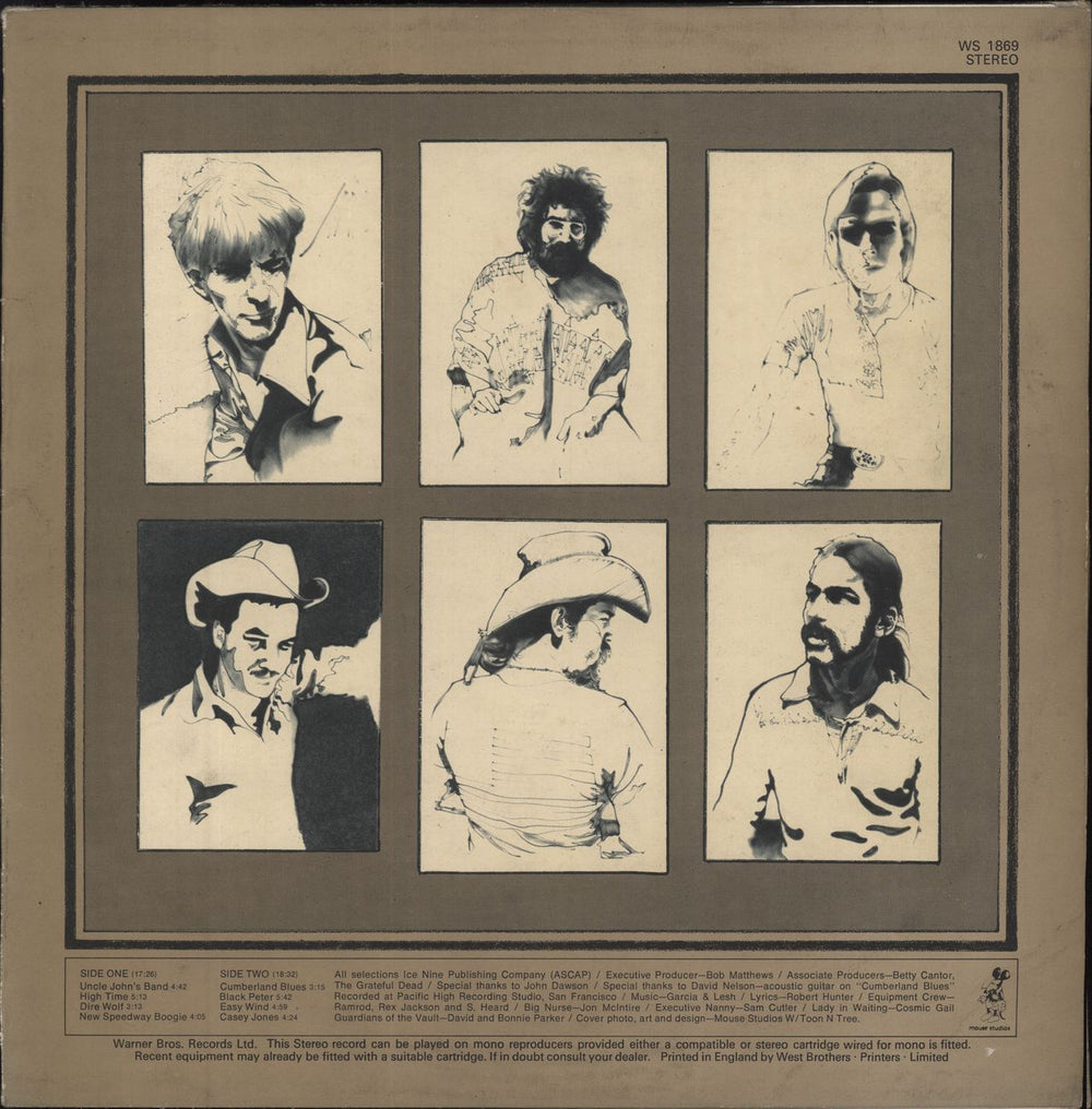 Grateful Dead The Workingman's Dead - 1st - EX UK vinyl LP album (LP record)