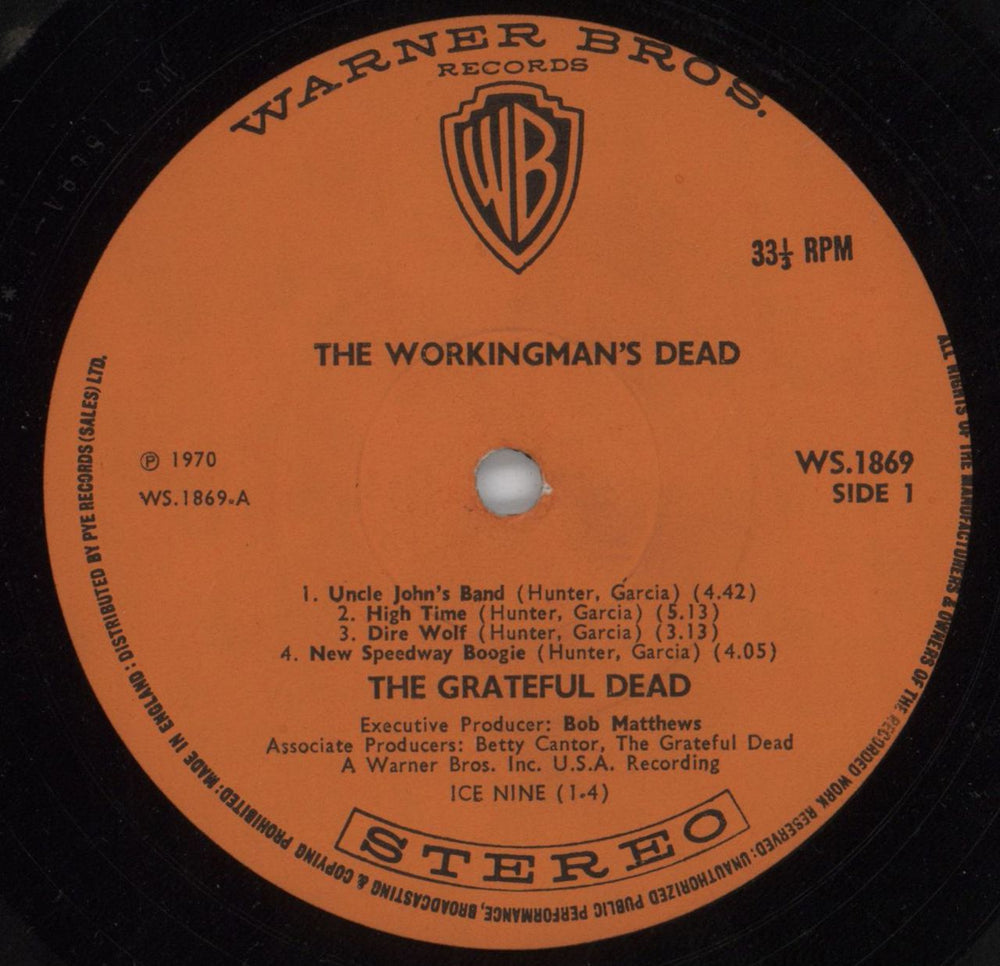 Grateful Dead The Workingman's Dead - 1st - EX UK vinyl LP album (LP record) GRDLPTH573828