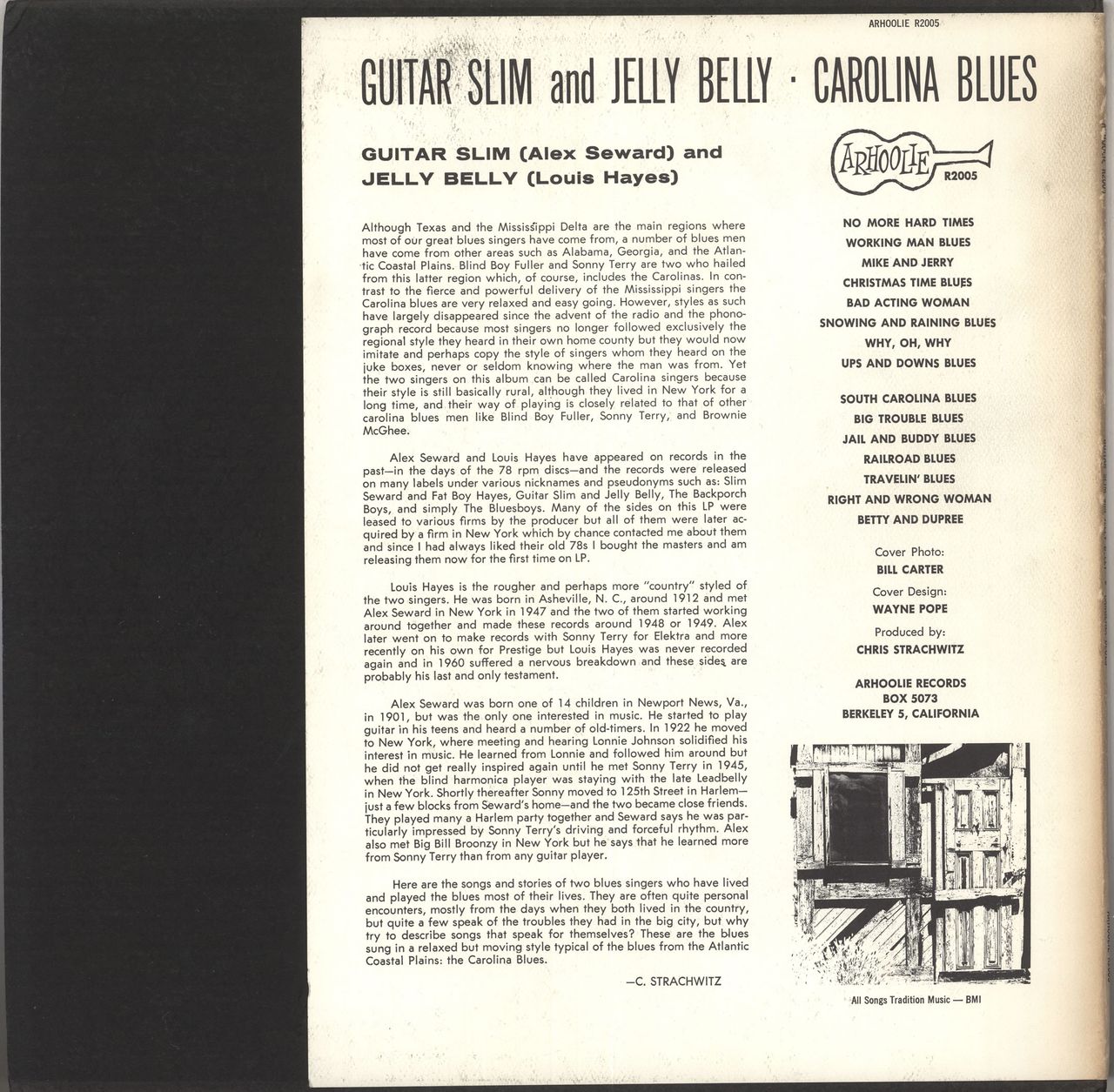 GUITAR SLIM JELLY BELLY Carolina blues
