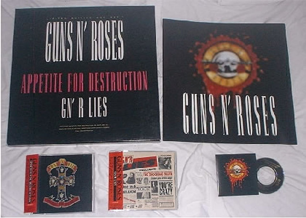 Guns N Roses Appetite + G.N.R. Lies Japanese CD Album Box Set MVZZ-2