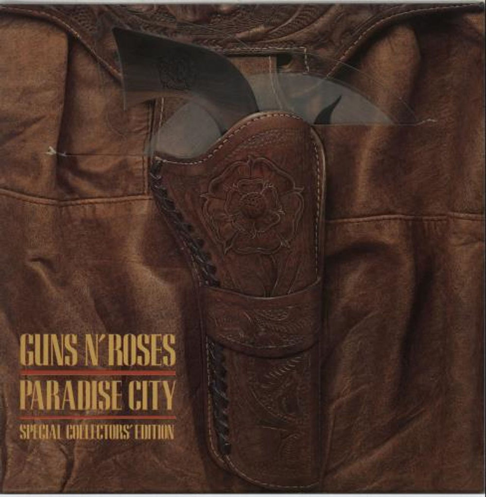 Guns N Roses Paradise City - Clear + Sleeve UK shaped picture disc (picture disc vinyl record) GEF50X/P