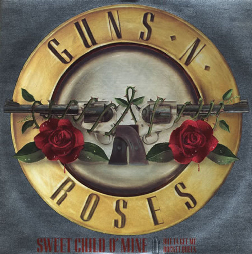 Guns N Roses Sweet Child O' Mine - Metallic Sleeve UK 12" vinyl single (12 inch record / Maxi-single) GEF43TV