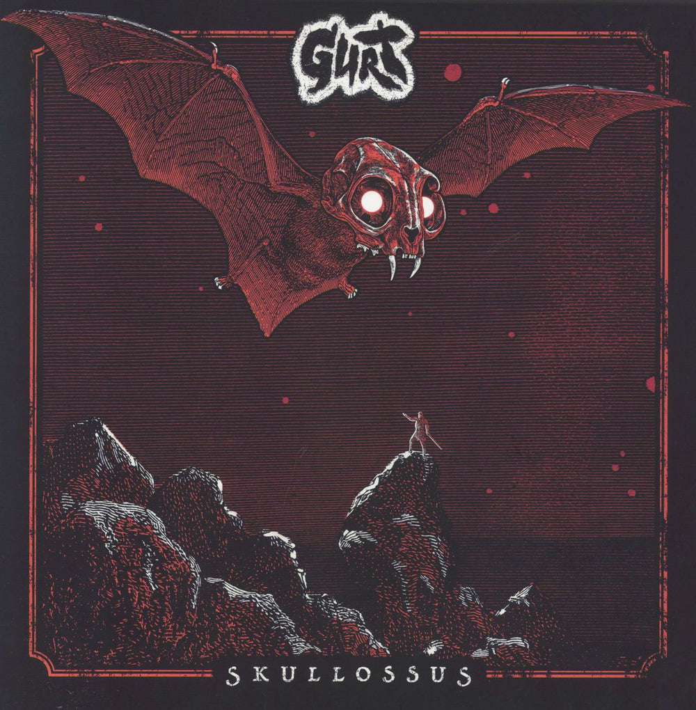 Gurt Skullossus - Red Marbled vinyl UK vinyl LP album (LP record) WPCP29