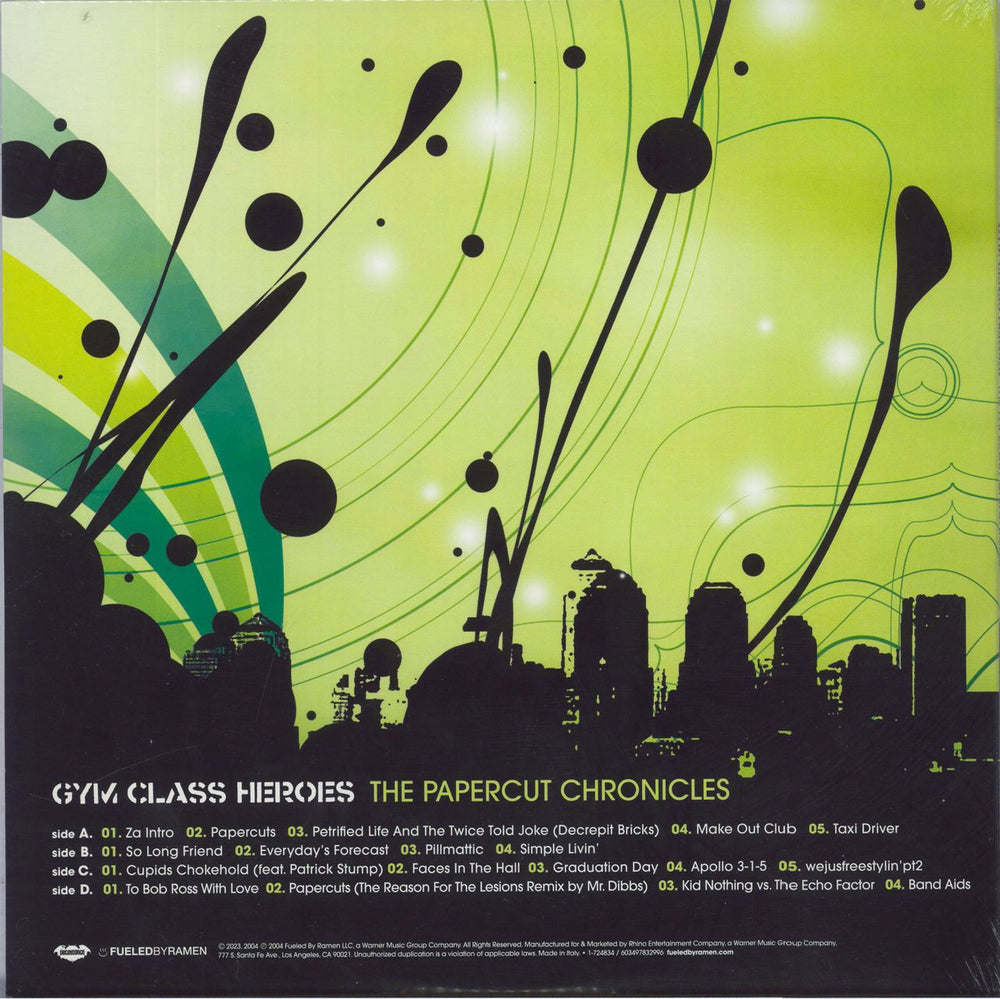 Gym Class Heroes The Papercut Chronicles - Emerald Vinyl - Sealed US vinyl LP album (LP record) 603497832996