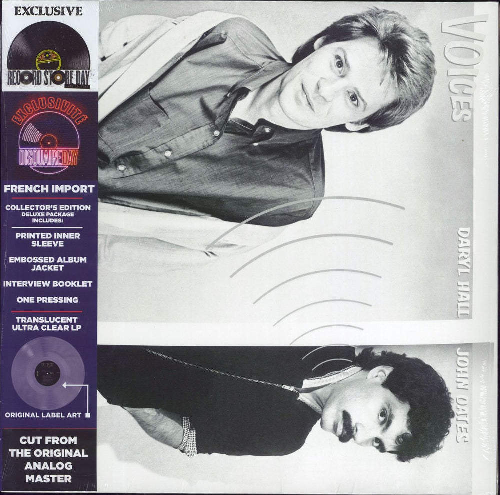 Hall & Oates Voices - RSD21 - Clear Vinyl - Sealed French vinyl LP album (LP record) 783377