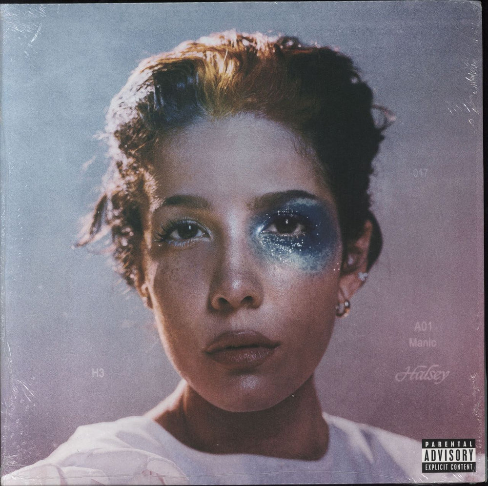 Halsey Manic - Clear with Pink & Blue Splatter + Shrink US vinyl LP album (LP record) B003111601