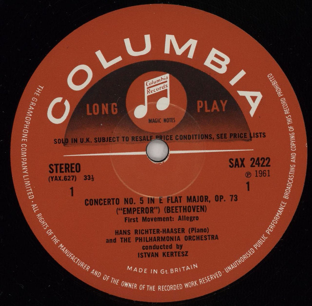 Hans Richter-Haaser Beethoven: Piano Concerto No. 5 "Emperor" & Rondo in C, Op.51 No. 1 - 2nd UK vinyl LP album (LP record) QMQLPBE750122