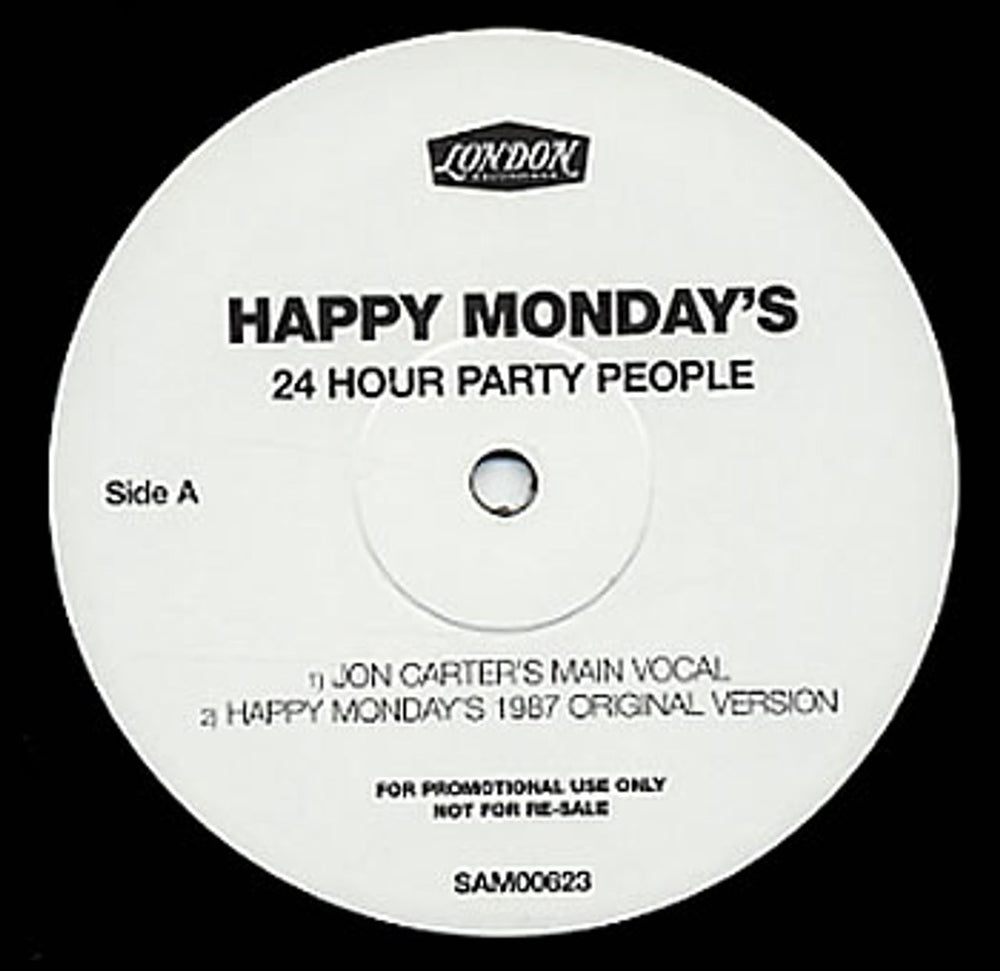 Happy Mondays 24 Hour Party People UK Promo 12" vinyl single (12 inch record / Maxi-single) SAM00623