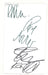 Hard-Fi Set of Autographs UK memorabilia AUTOGRAPHS