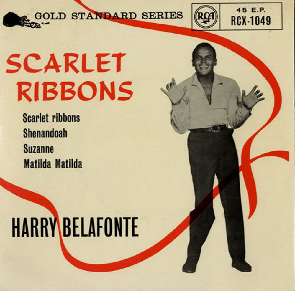 Harry Belafonte Scarlet Ribbons EP UK 7" vinyl single (7 inch record / 45) RCX-1049