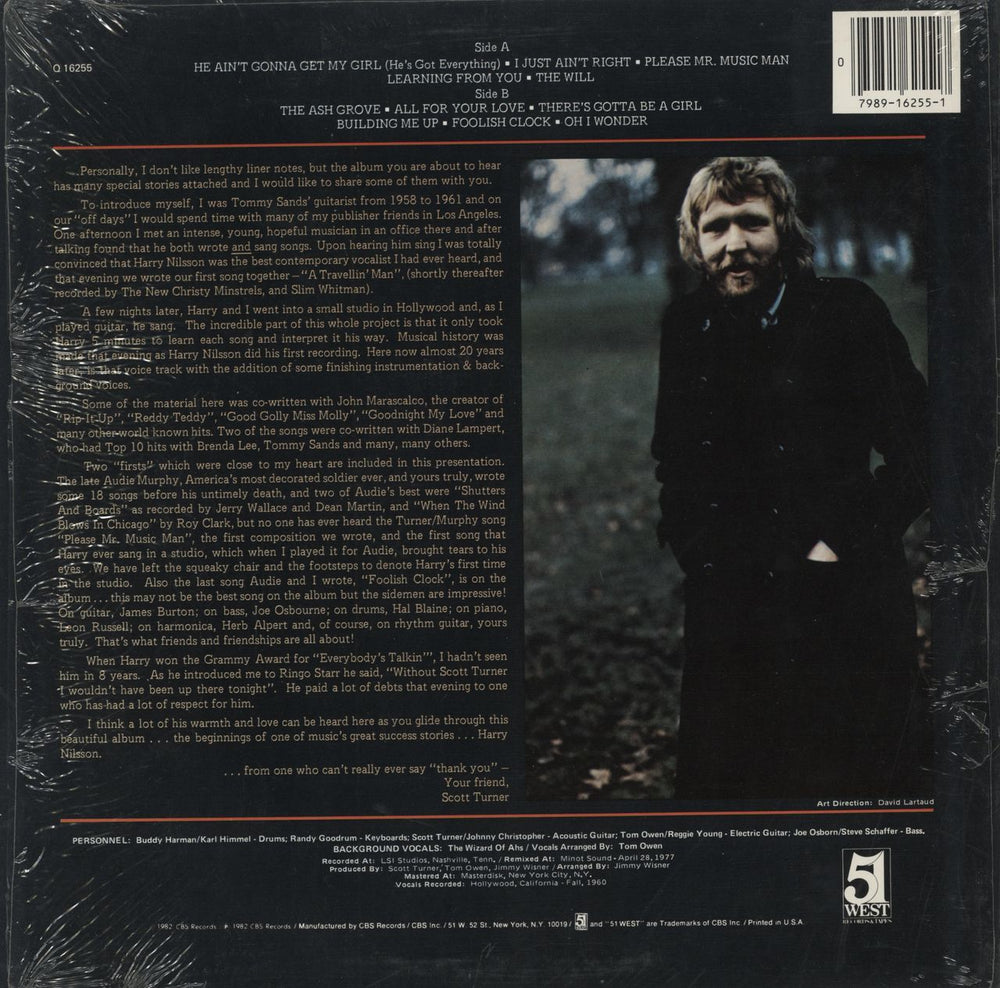 Harry Nilsson Early Tymes UK vinyl LP album (LP record)