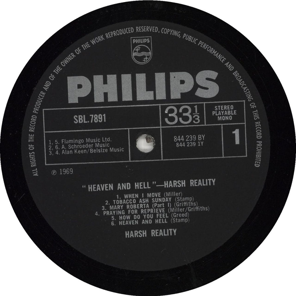 Harsh Reality Heaven And Hell UK vinyl LP album (LP record)