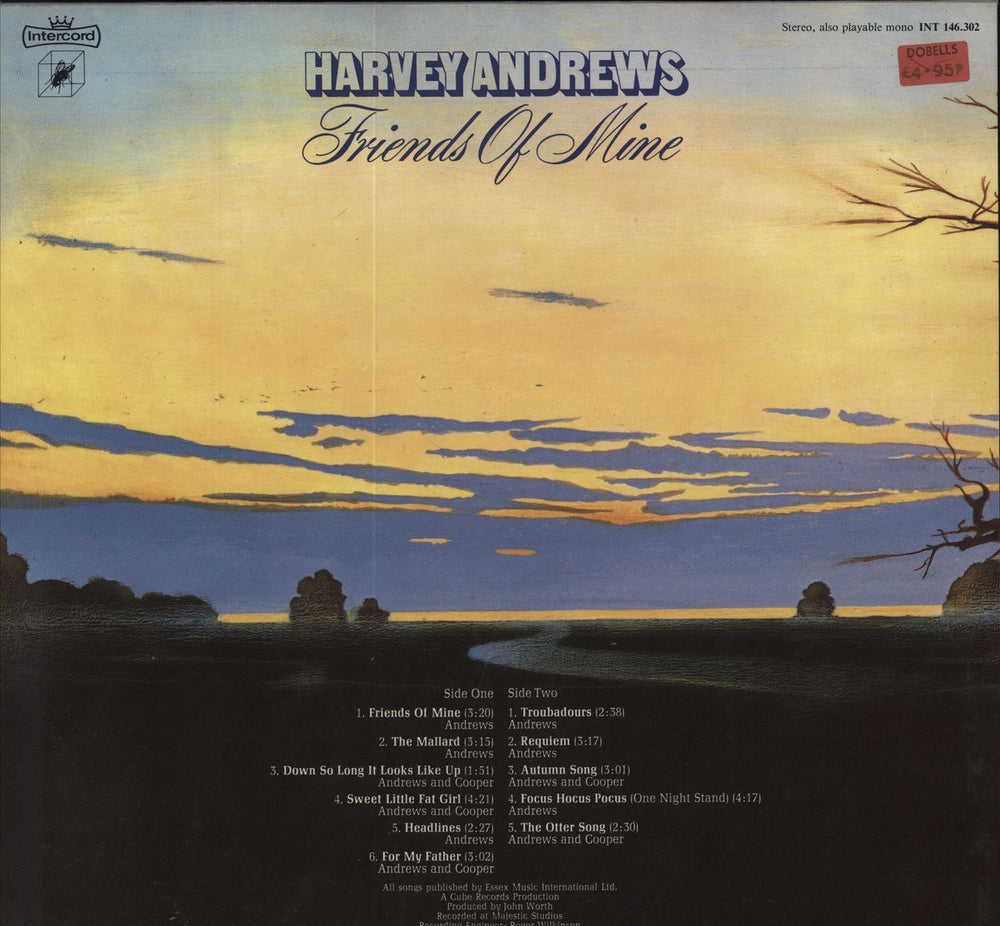 Harvey Andrews Friends Of Mine German vinyl LP album (LP record)