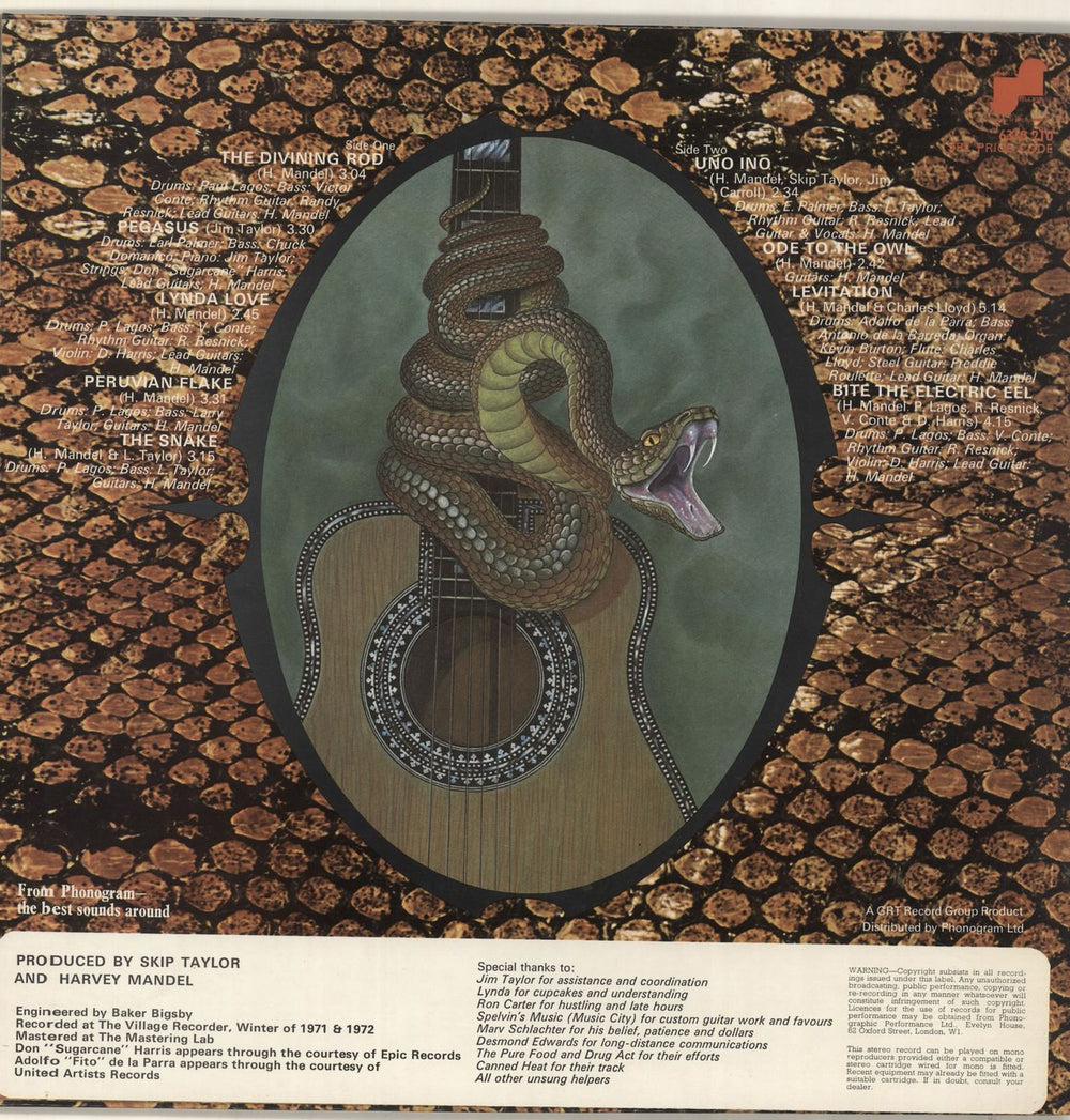 Harvey Mandel The Snake UK vinyl LP album (LP record)