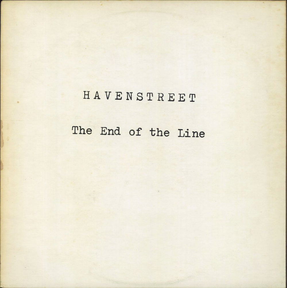 Havenstreet The End Of The Line UK vinyl LP album (LP record) KAB1034