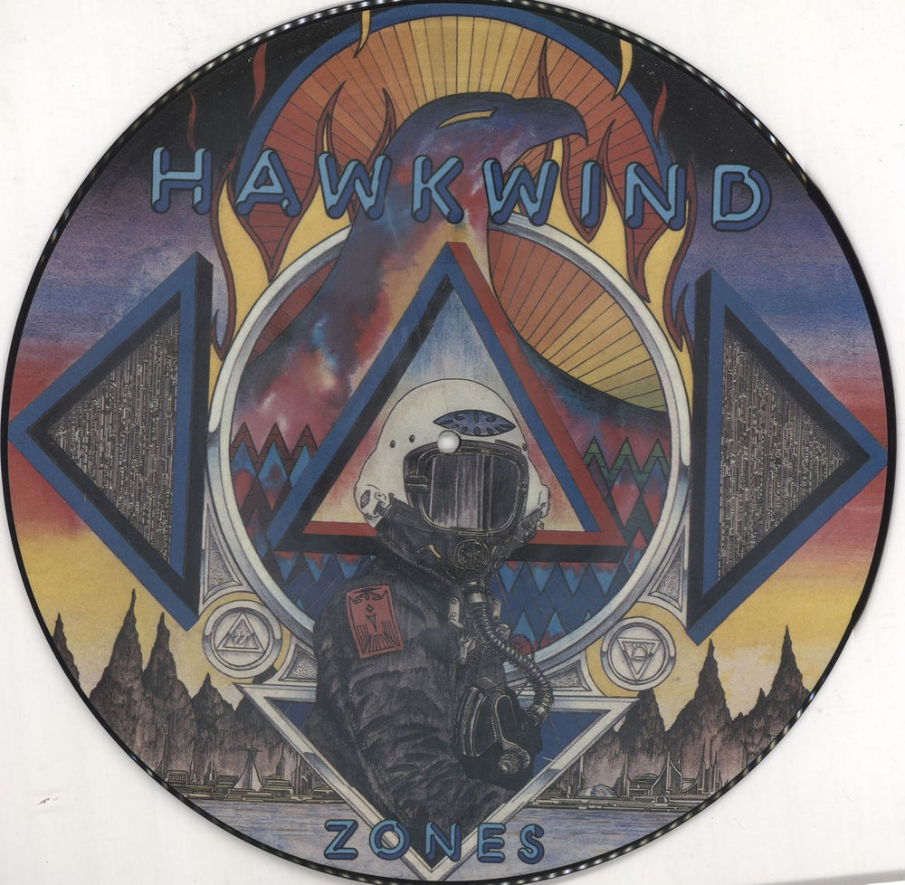 Hawkwind Zones UK picture disc LP (vinyl picture disc album) PSHARP014