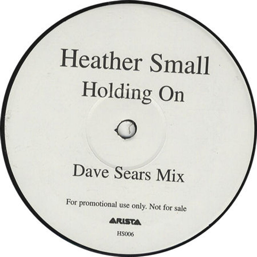 Heather Small Holding On UK Promo 12" vinyl single (12 inch record / Maxi-single) HS006