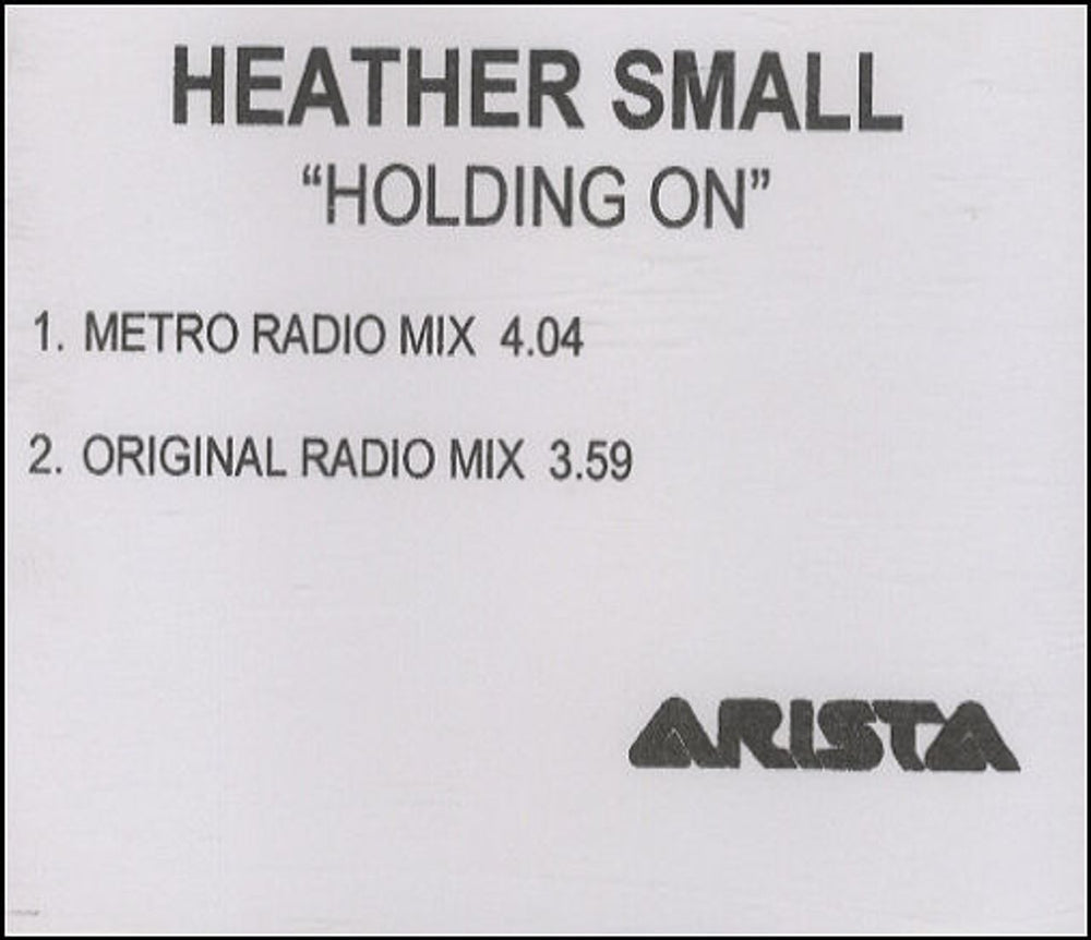 Heather Small Holding On UK Promo CD-R acetate CD ACETATE