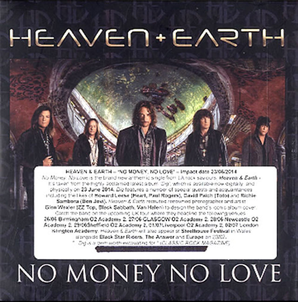 Heaven & Earth No Money No Love UK Promo CD-R acetate CD-R