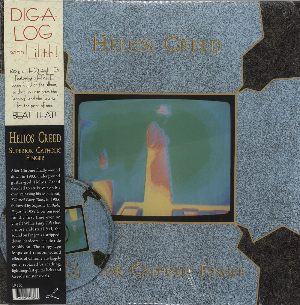 Helios Creed Superior Catholic Finger + CD - Shrink UK vinyl LP album (LP record) LR351