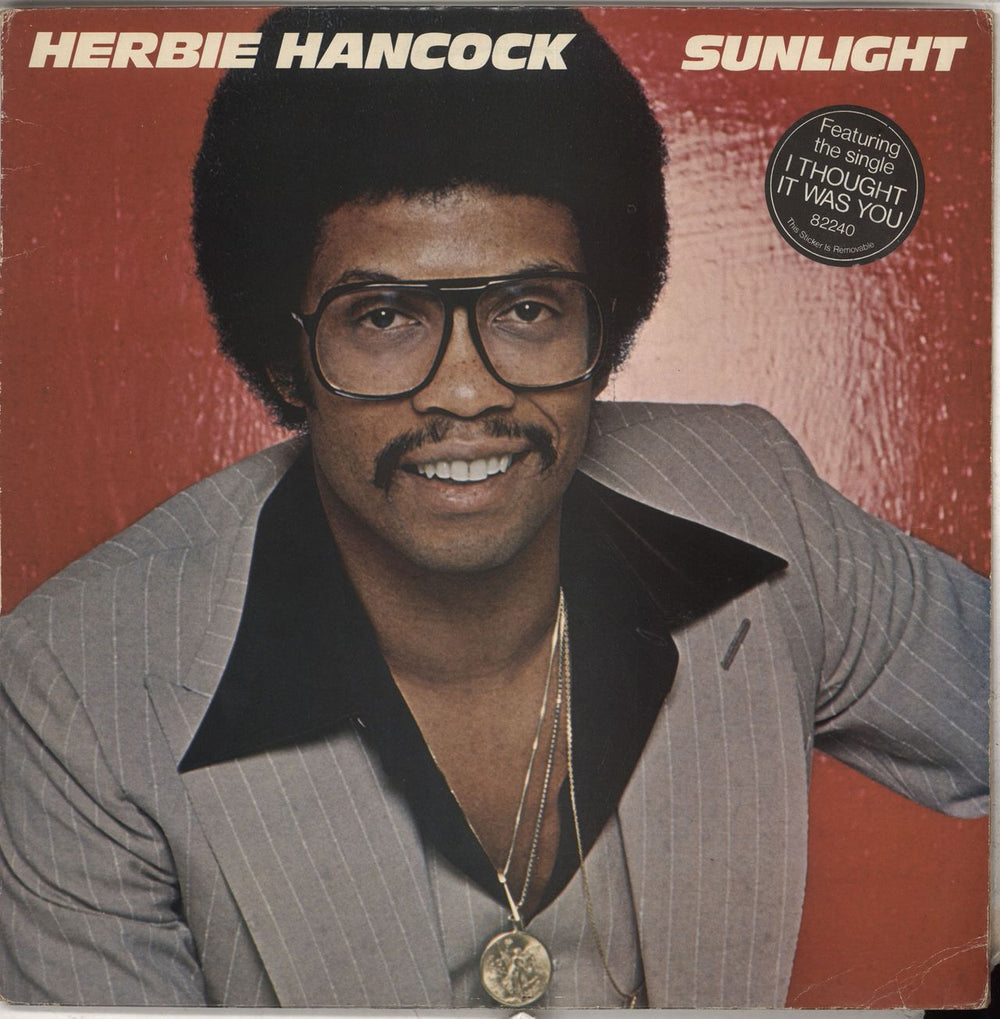 Herbie Hancock Sunlight + hype sticker UK vinyl LP album (LP record) 82240