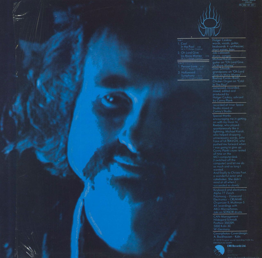 Holger Czukay Movies + Shrink UK vinyl LP album (LP record)