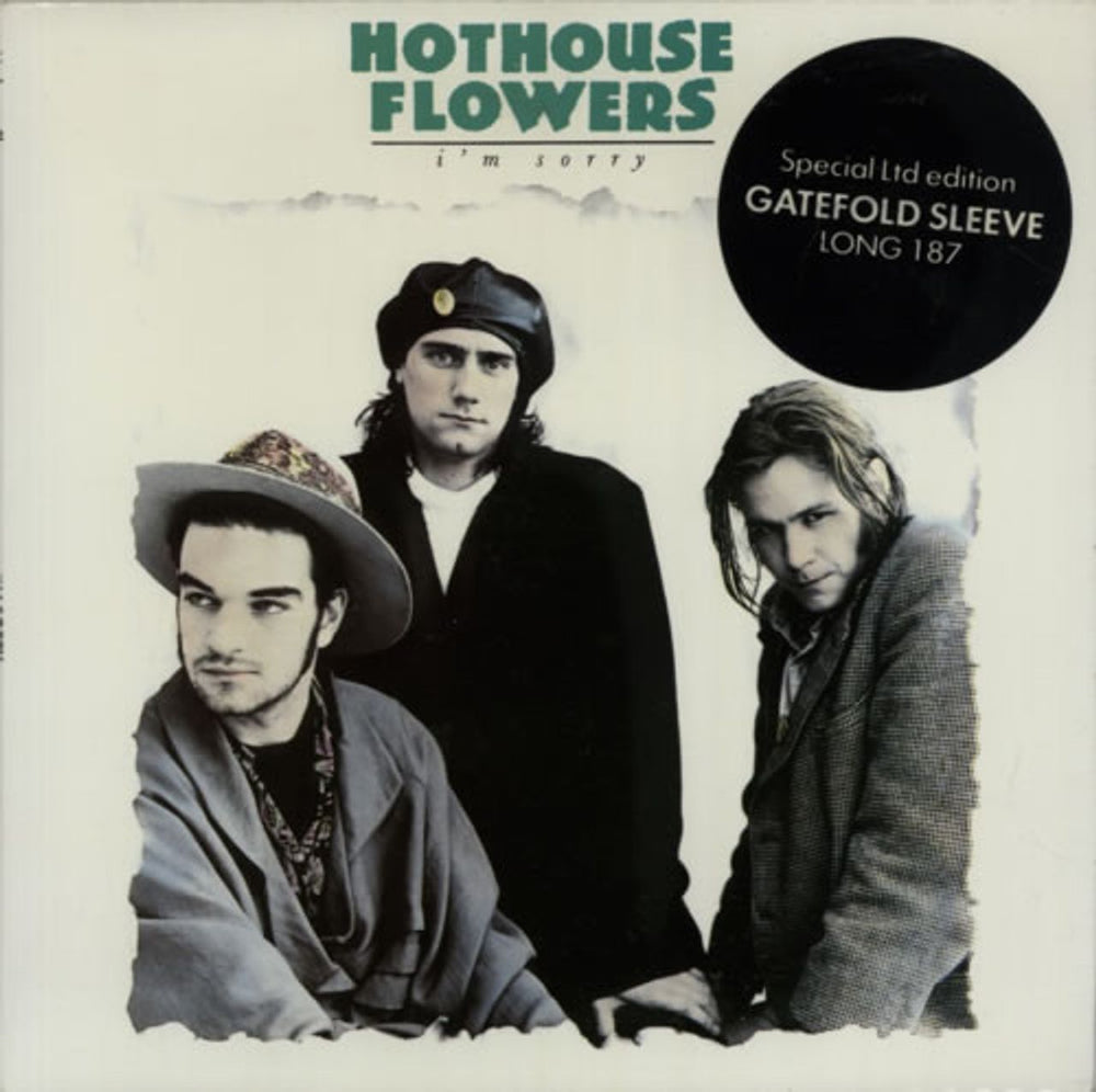 Hothouse Flowers I'm Sorry - Gatefold Sleeve UK 7" vinyl single (7 inch record / 45) LONG187