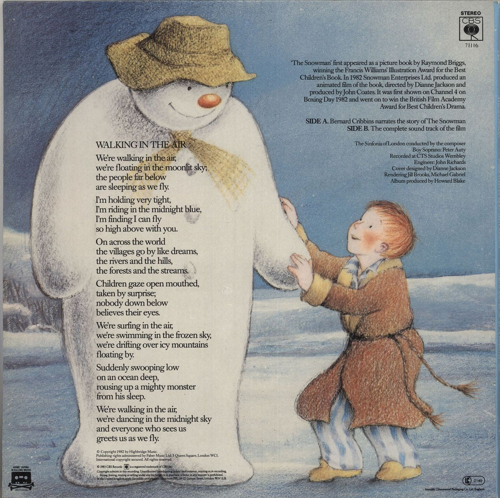 Howard Blake The Snowman + Poster UK vinyl LP album (LP record)