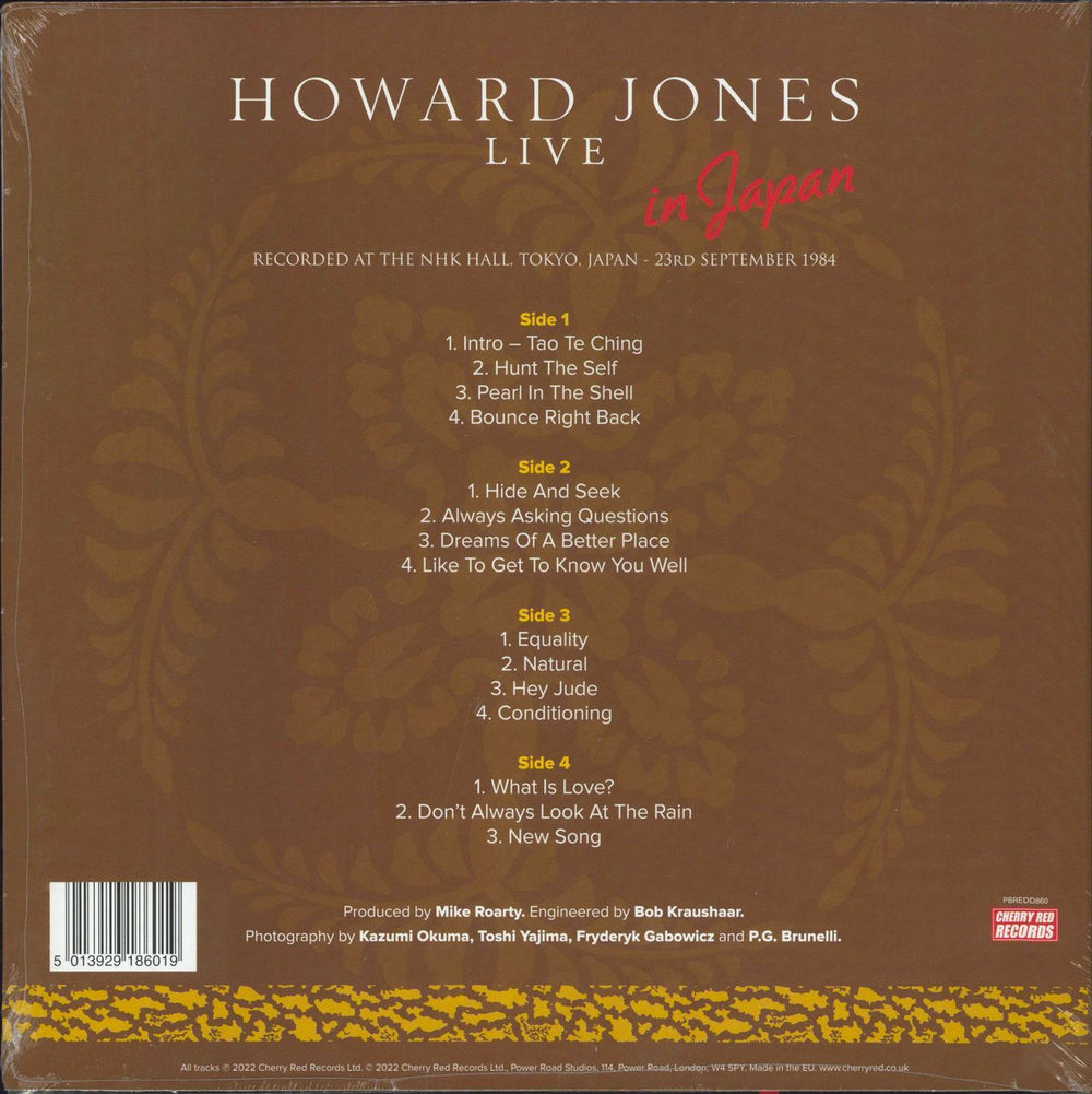 Howard Jones Live In Japan - 140gm Yellow & Red Vinyl US 2-LP vinyl record set (Double LP Album) 5013929186019