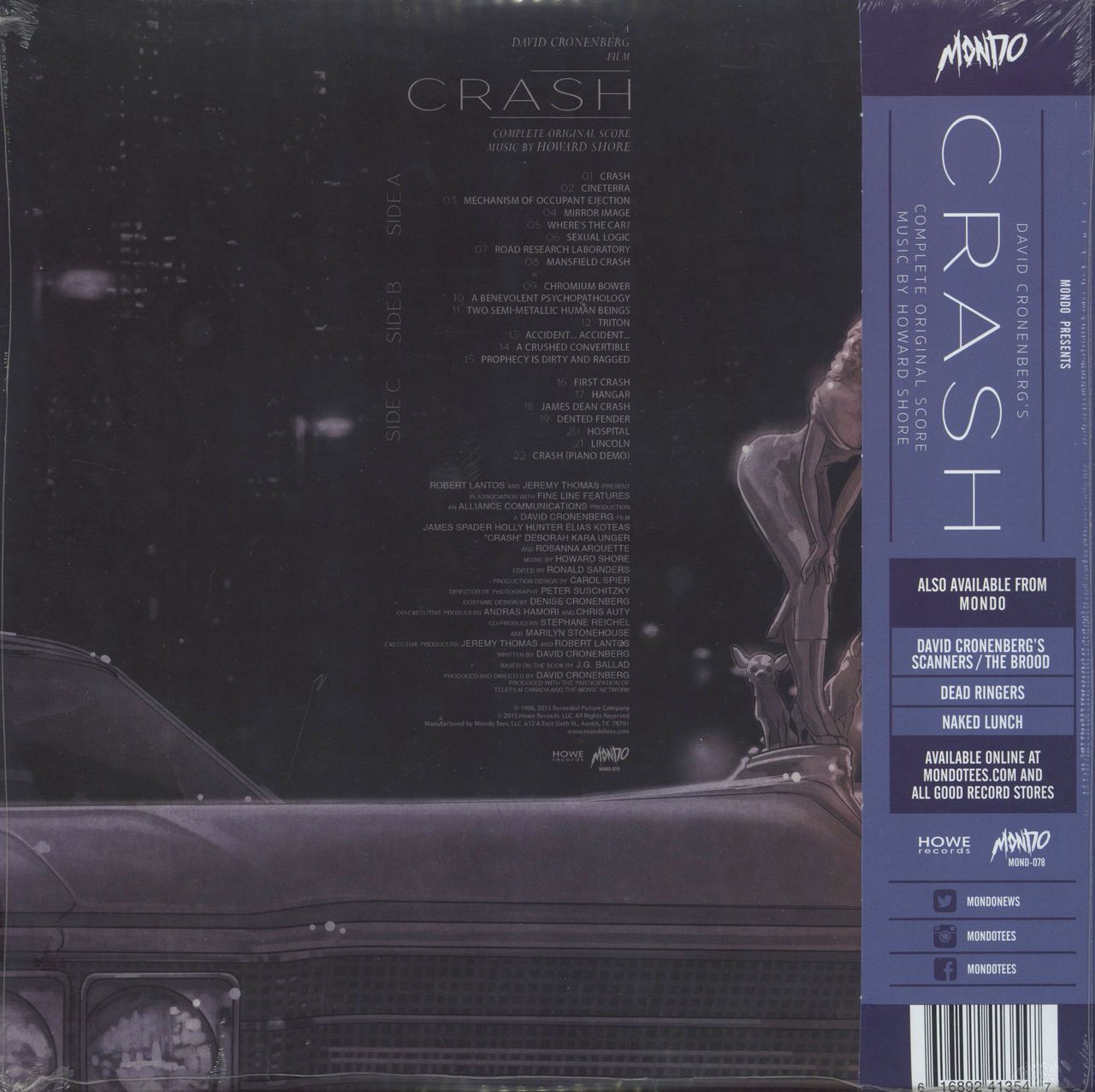 2-LP　set　vinyl　Howard　Shore　US　Crash　—