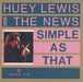 Huey Lewis & The News Simple As That UK CD single (CD5 / 5") CDE2