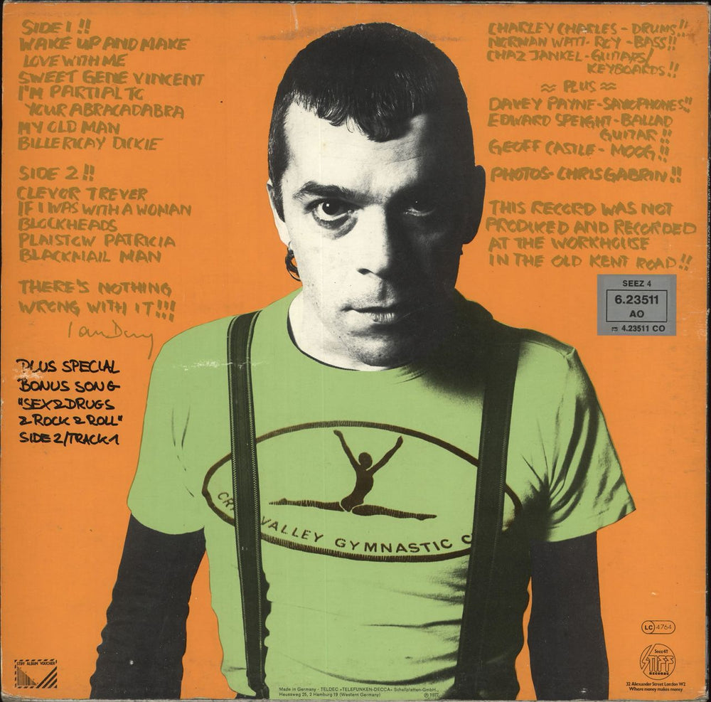 Ian Dury New Boots And Panties German vinyl LP album (LP record)