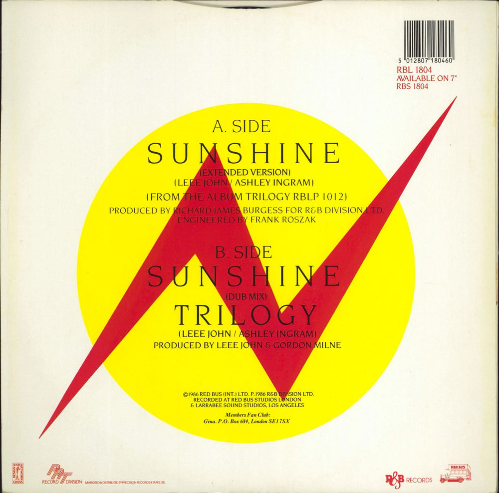 Imagination Sunshine UK 12" vinyl single (12 inch record / Maxi-single) 5012807180460