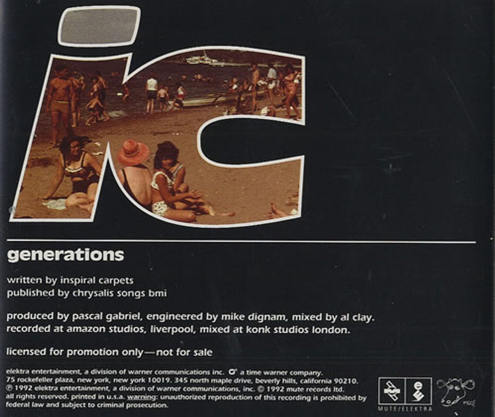 Inspiral Carpets Generations US Promo CD single (CD5 / 5") INSC5GE30155