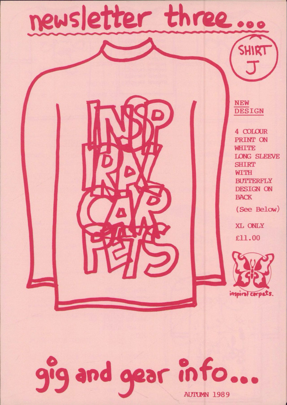 Inspiral Carpets Move + Newsletter Three UK 12" vinyl single (12 inch record / Maxi-single)