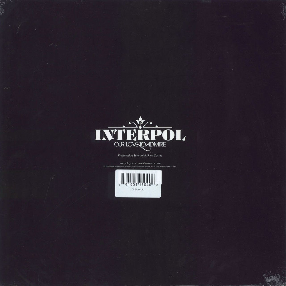 Interpol Our Love To Admire - Blue Vinyl - Sealed UK 2-LP vinyl record set (Double LP Album) 191401150415