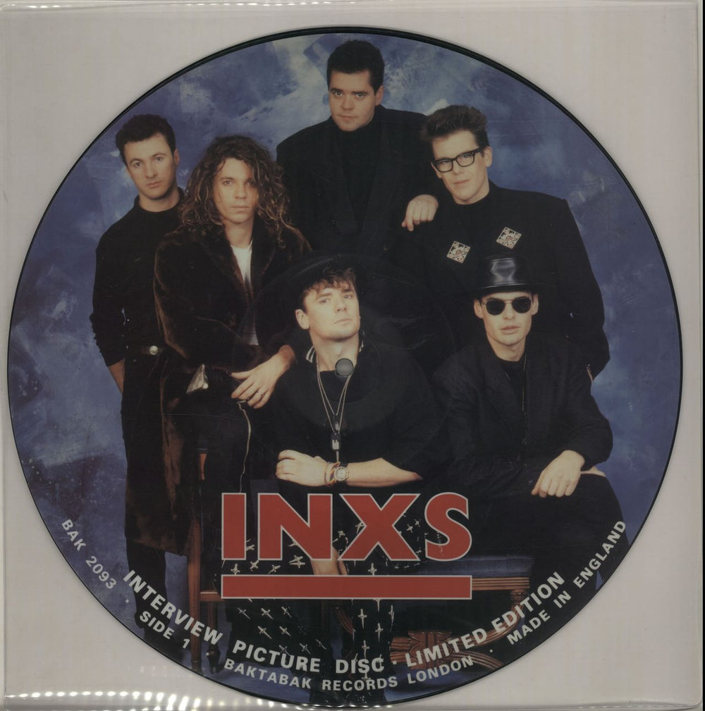 Inxs Interview Picture Disc UK picture disc LP (vinyl picture disc album) BAK2093